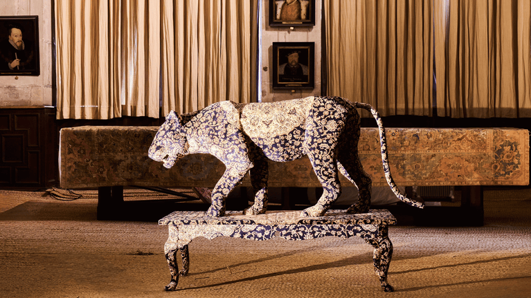 Image of Debbie Lawson's Blue Leopard in the High Great Chamber